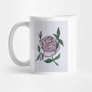 Pink And White Rose Mug